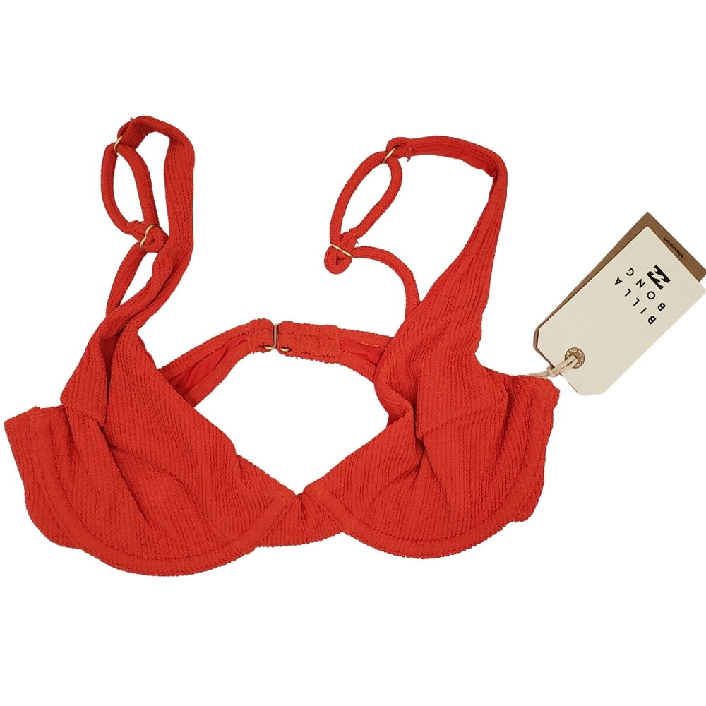 BILLABONG Bikini Top Women Red Aloha Marina UWire NWT